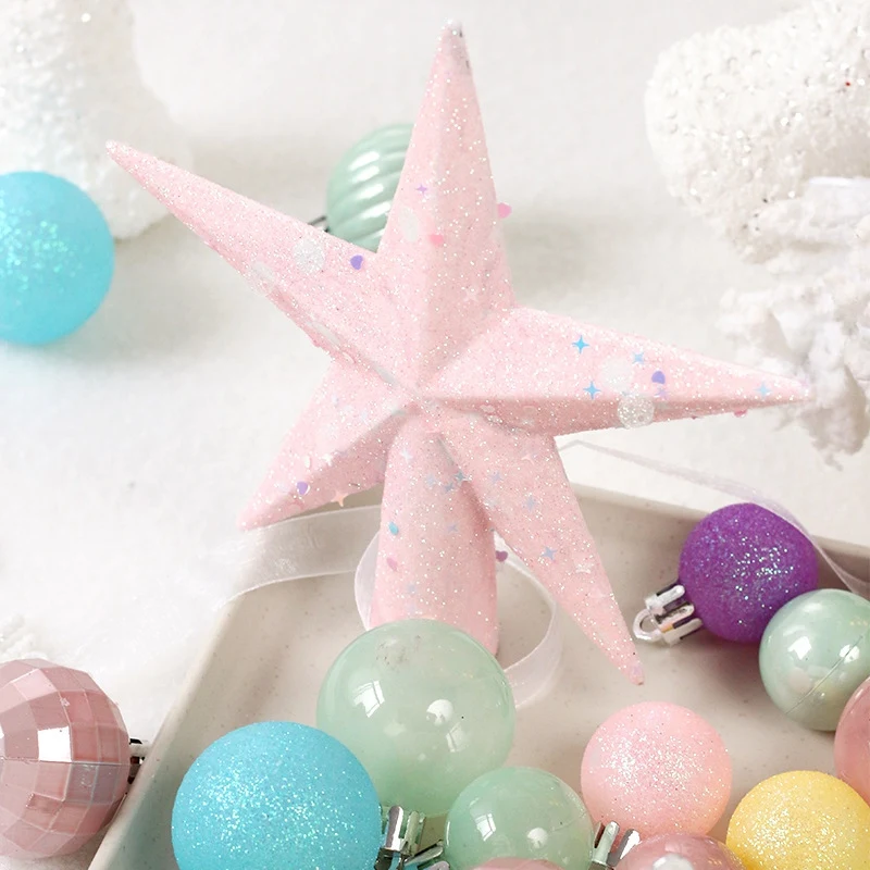 1 комплект набор елочных шаров радужного цвета небьющийся подвесной шар со