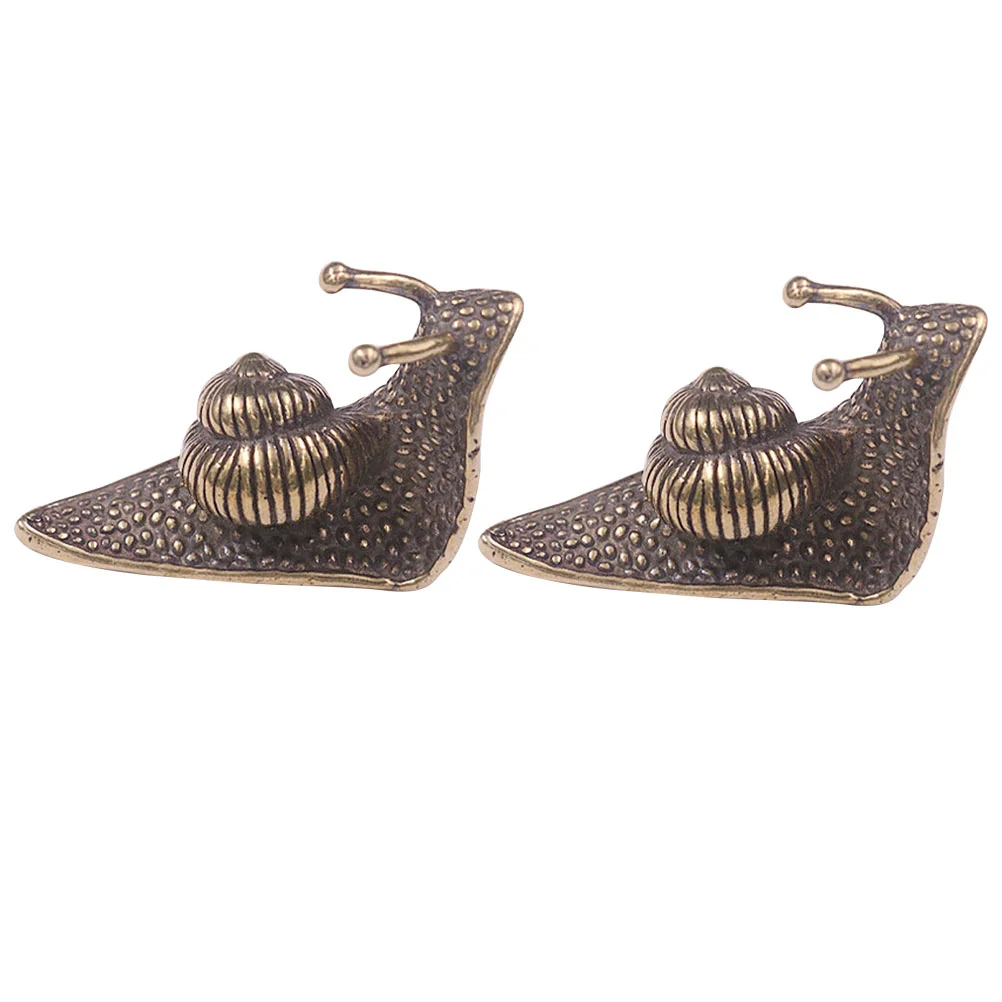 

Brass Snail Figurine Statue Minianimal Chinese Sculpture Small Decor Figure Figurines Ornament Desktop Retro Miniature