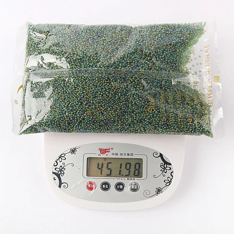 

450g 2mm 3mm 4mm Spacer Glass Seed Beads AB Colorful Czech Glass Seedbead for Handmade Jewelry DIY Making Garments Sewing Bead