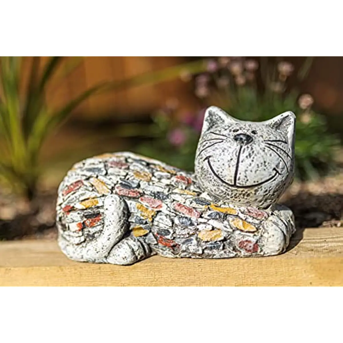 

Unique Resin Garden Ornaments Outdoor Cat Statue with Traditional Stone Effect - Weatherproof and Eye-Catching