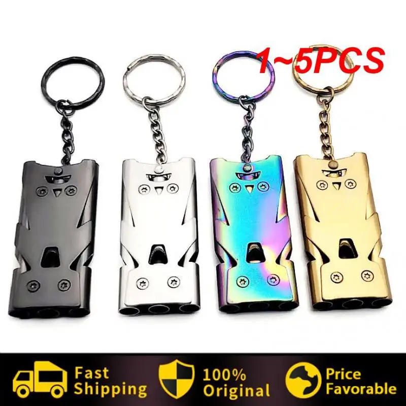 

Свисток с двойной трубкой, брелок с высоким децибелем для выживания на открытом воздухе, многофункциональный инструмент для кемпинга, 1 ~ 5 шт.