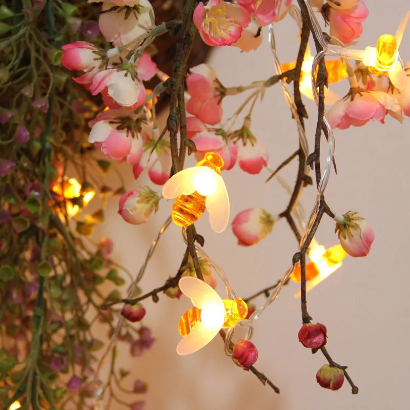 

Honey Bee LED Lights Outdoor Garland Lights Party Wedding Decoration Christmas Lights Fairy Lights Decoration Holiday Lighting