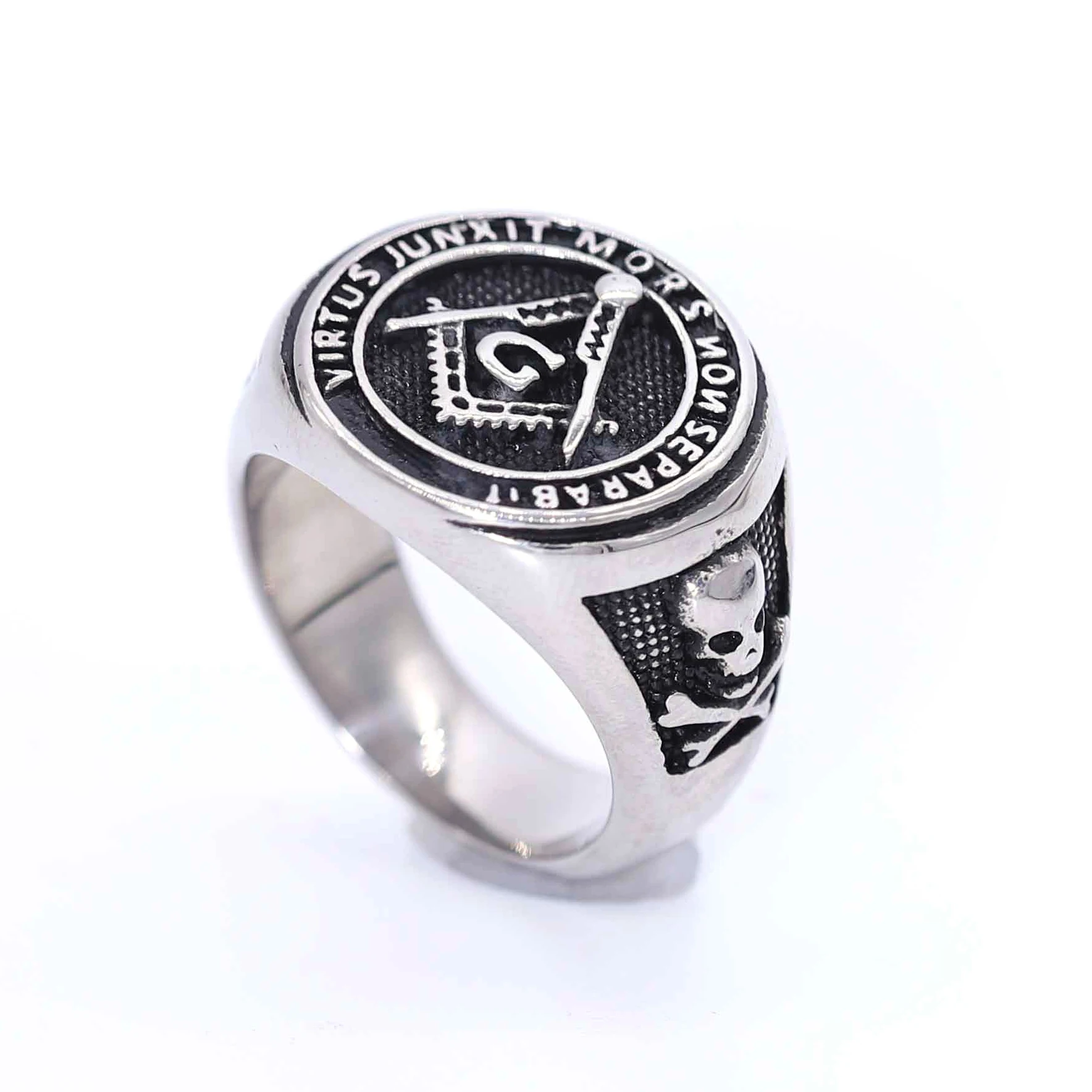 

European and American fashion ring masonic ring stainless steel men's ring