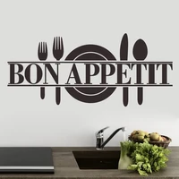 english bon appetit stickers for restaurant kitchen background wall stickers removable self adhesive pvc wall posters