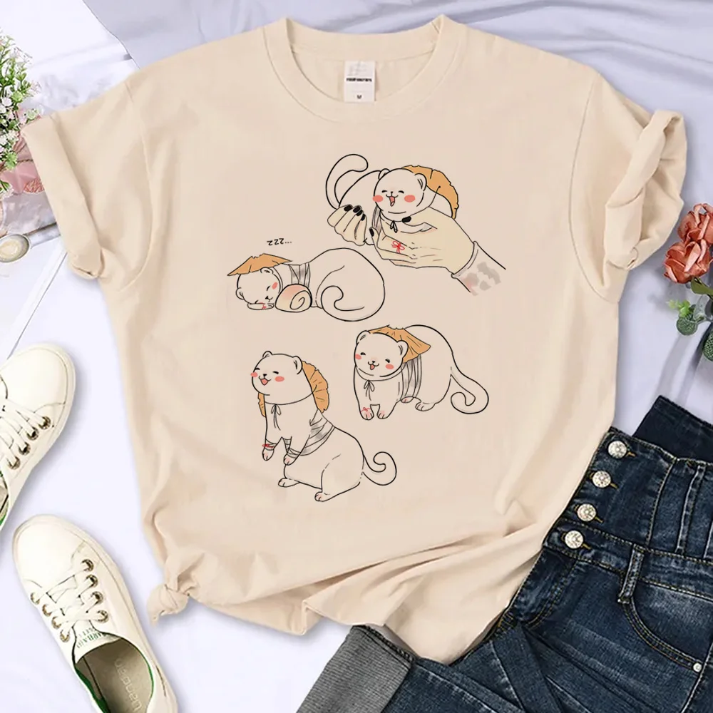 

Футболки Tian Guan Ci Fu TGCF, женская летняя футболка, забавная одежда из аниме для девушек