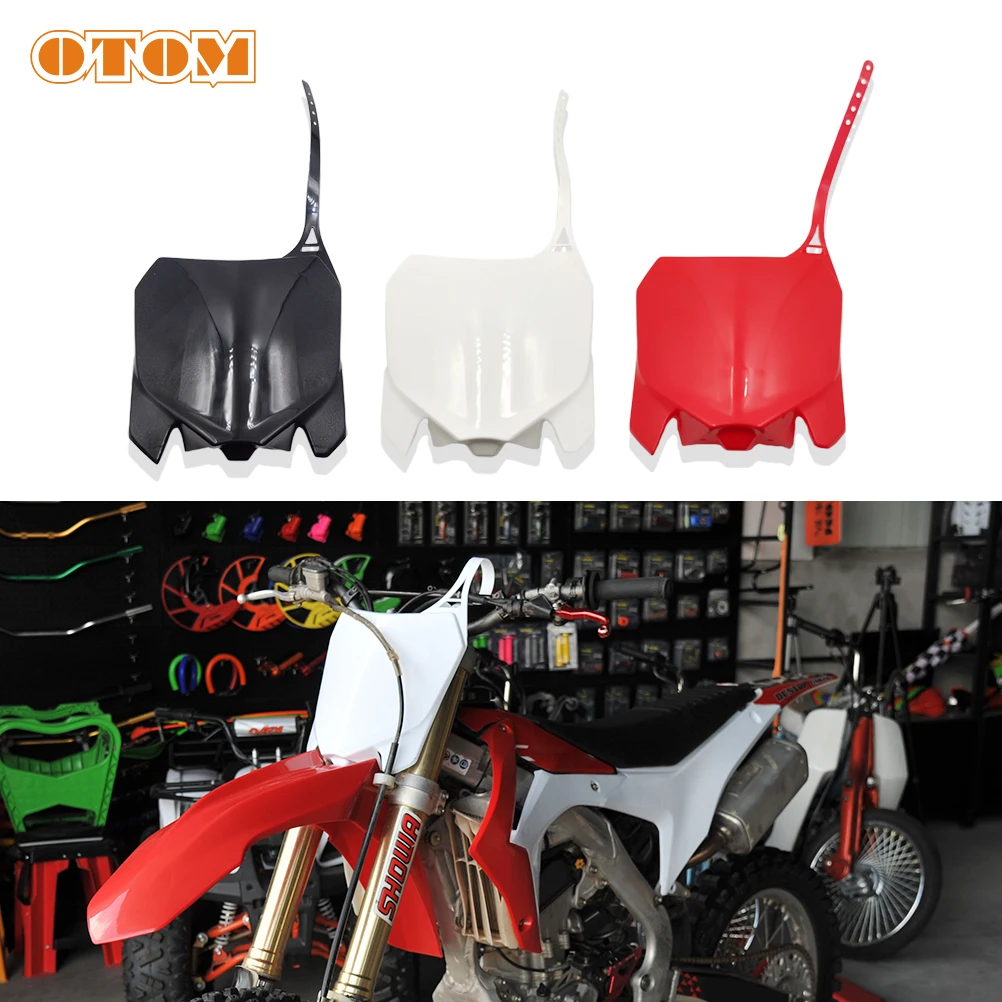 

OTOM Front Plastic Number Plate Fender Cover Fairing For HONDA CRF250R 2014-2017 CRF450R 2013-2016 Dirt Bike Enduro Accessories