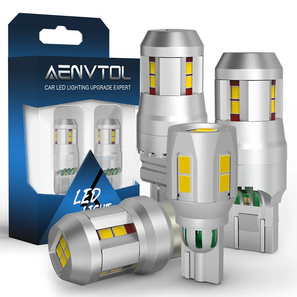 Светодиодсветодиодный лампы заднего хода AENVTOL Canbus P21W BA15S, дневные ходовые огни T10 W5W T15 светодиодный габаритные огни для парковки, 7443 7440 W21/5W P27 3157, сигнальные огни