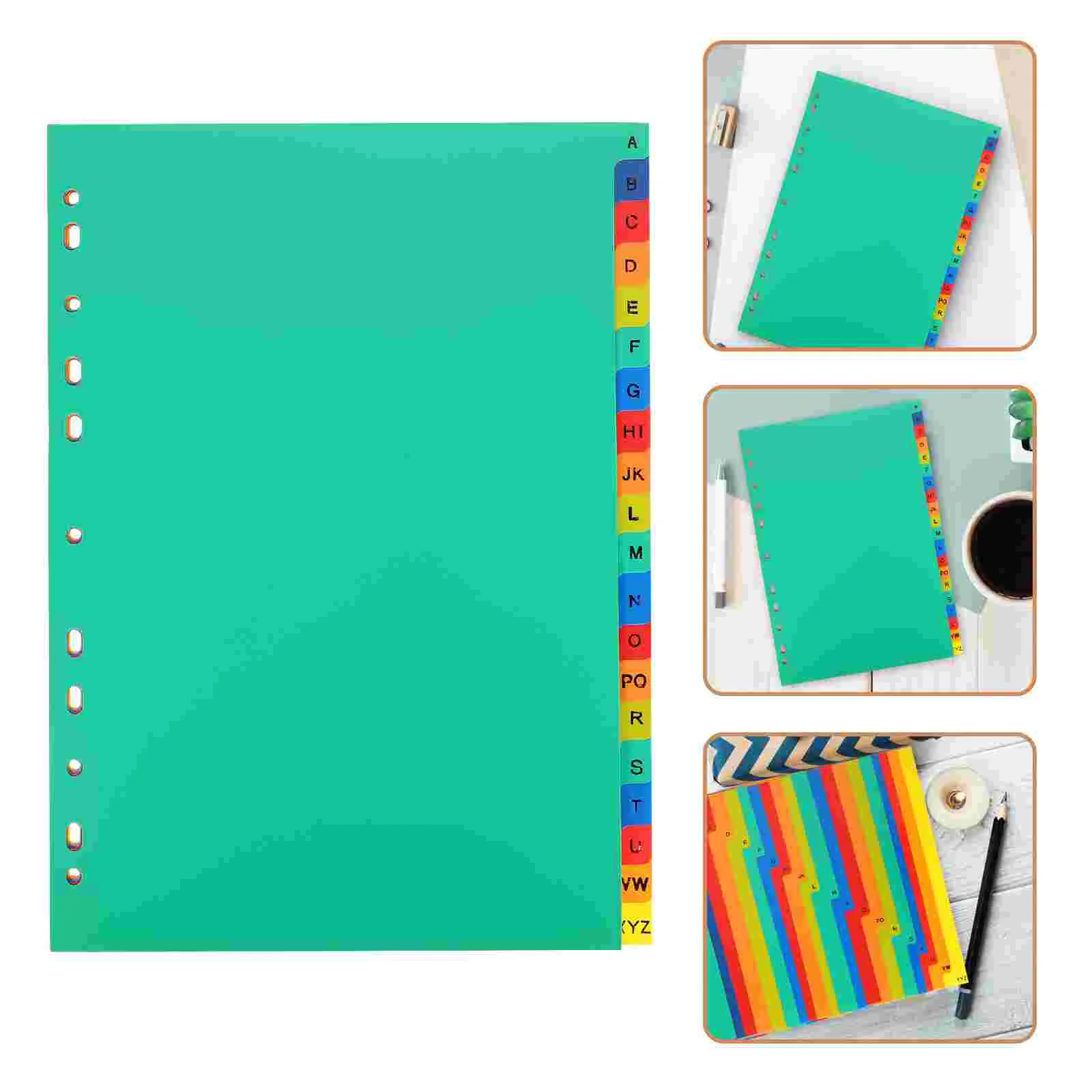 

21 Pcs Notepad Dividers Plastic Binder Tabs Loose Leaf For Folder Page Notebook Index Office