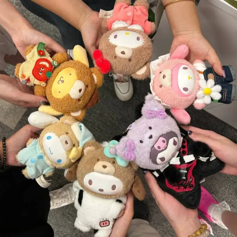 Sanrio персонаж Latte Baby слепая коробка кулон фигурка Cinnamoroll Kuromi игрушка-сюрприз