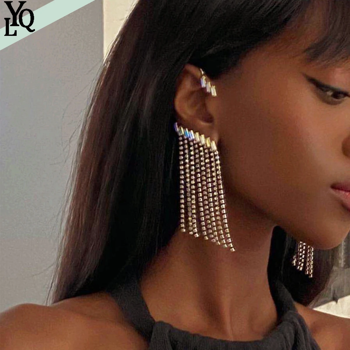 

Women Earrings with Tassel, Rhinestone Chain In Party Chain, Jewelry Accessories