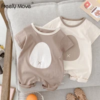 freely move baby boys girls romper summer toddler newborn infant short sleeve fashion print cotton jumpsuits playsuits overalls