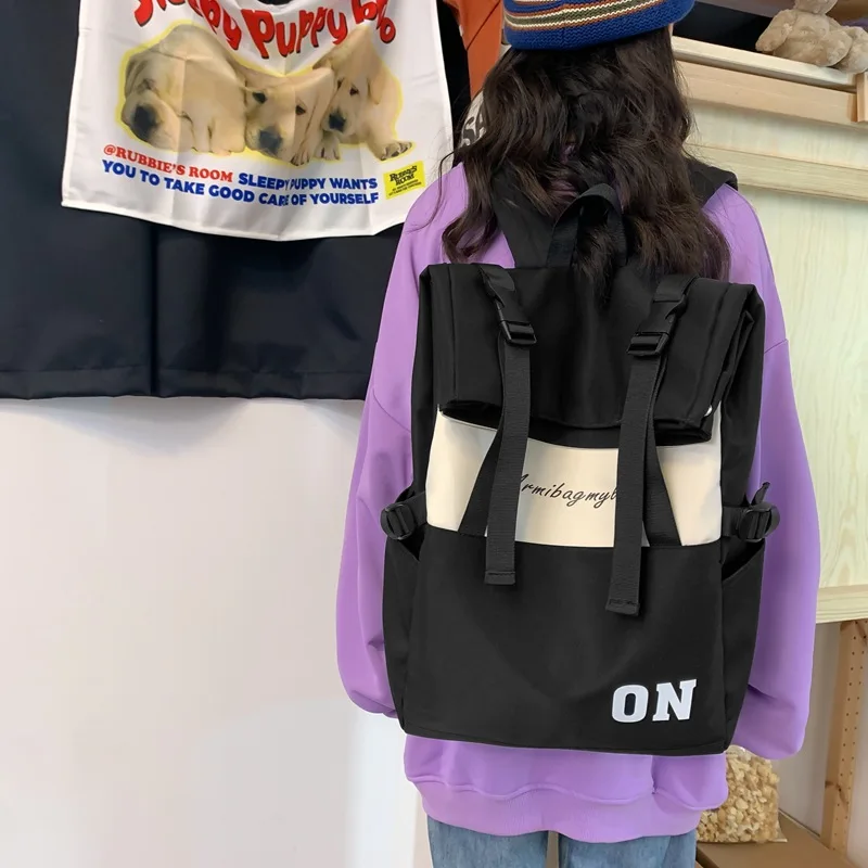 

Teen Girls School Bags for Boys Teenagers Student High School Backpack Women Casual Preppy Style