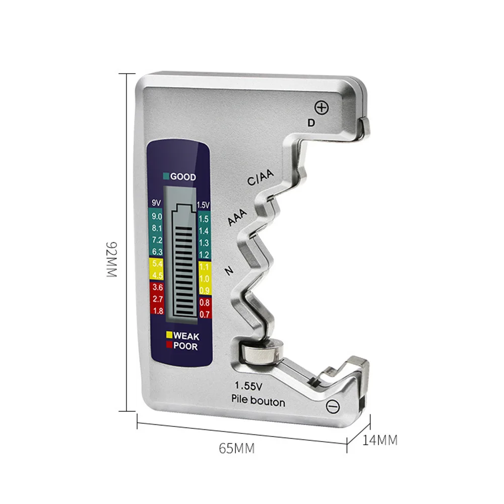 Battery Tester Digital Display Power Detector AA / AAA 9V Testing Checkout Measurement 1pc Home on. - Тестер батарей с цифровым дисплеем и детектором питания для проверки батарей AA / AAA 9V.