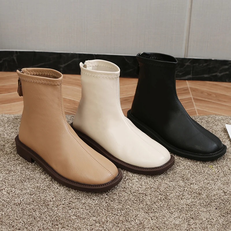 

Женские сапоги осень-зима женская обувь сапоги-женские сапоги на молнии платформе Челси круглый носок 2022 дамские низкие резиновые