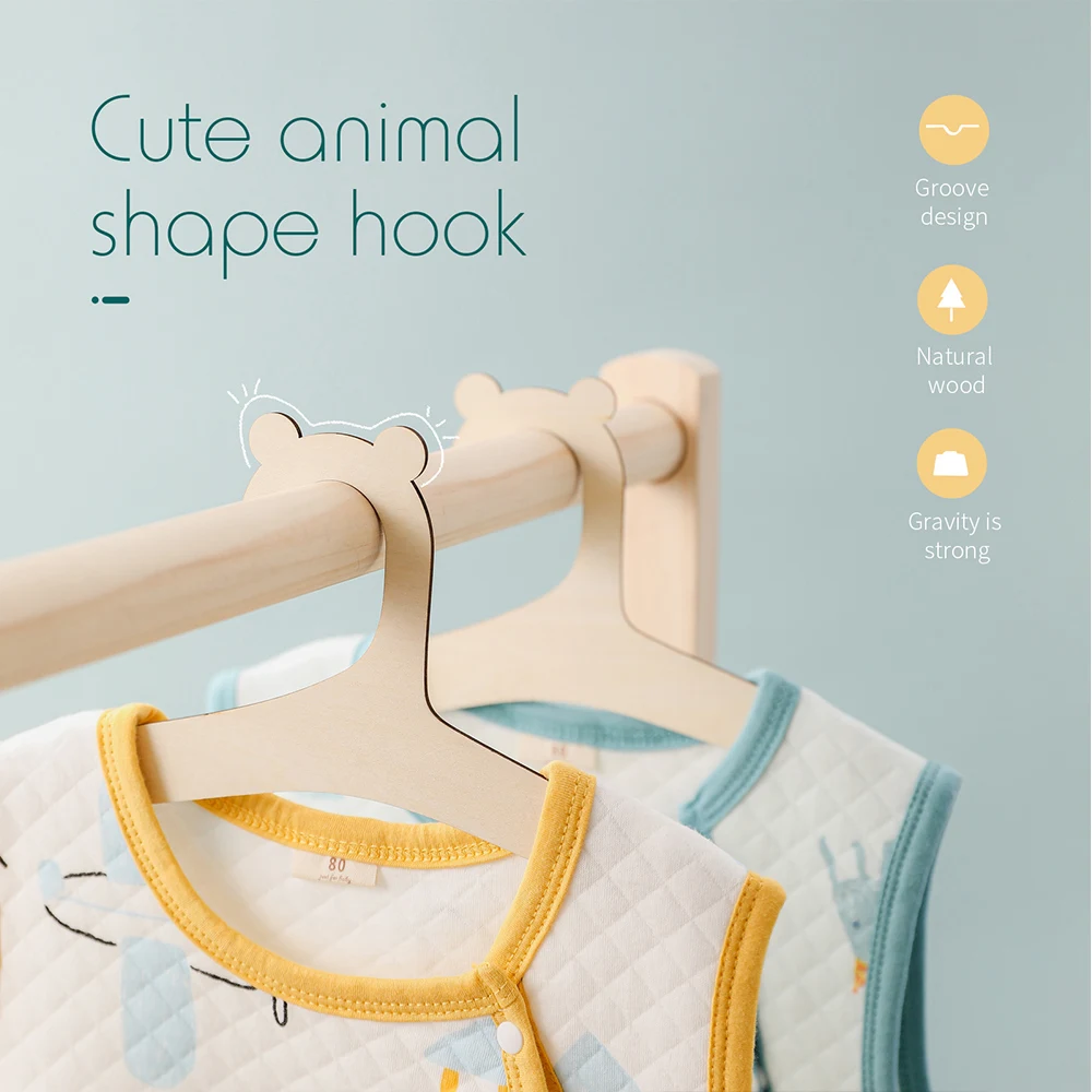 

5/10 Pcs Creative Baby Clothes Hanger Rack Baby Mini Wooden Hanger Home Girls Princess Room Nursery Decor For Kids Present Rack
