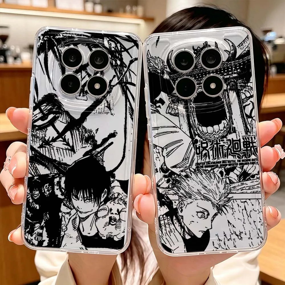 Фото Jujutsu Kaisen Cool для Xiaomi POCO X7 X6 X5 F7 F6 F5 F4 M8 M6 C85 C71 Pro Защитный прозрачный чехол для телефона №2