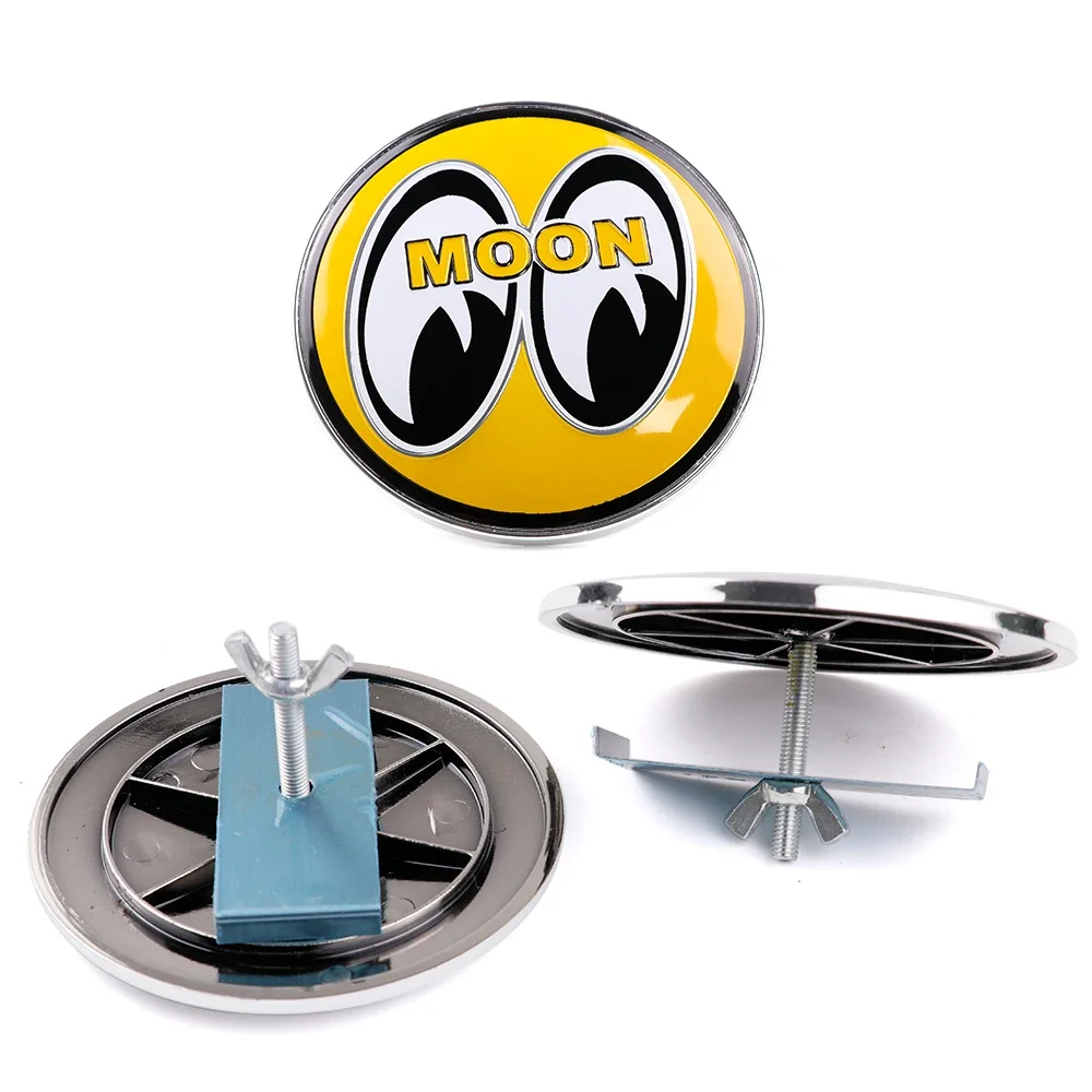 

MOON EYES Передняя решетка автомобиля Эмблема JDM Металлический значок Наклейка Диаметр 9 см