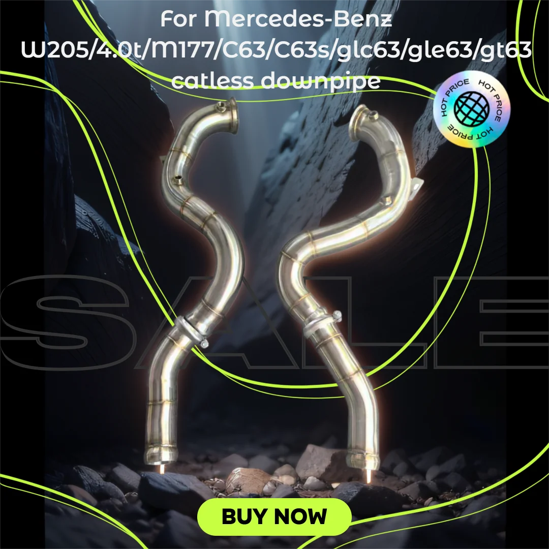 Фото Для Mercedes-Benz W205/4.0t безшатовая водосточная труба M177/C63/C63s/glc63/gle63/gt63 неблокированный каталитический преобразователь №5