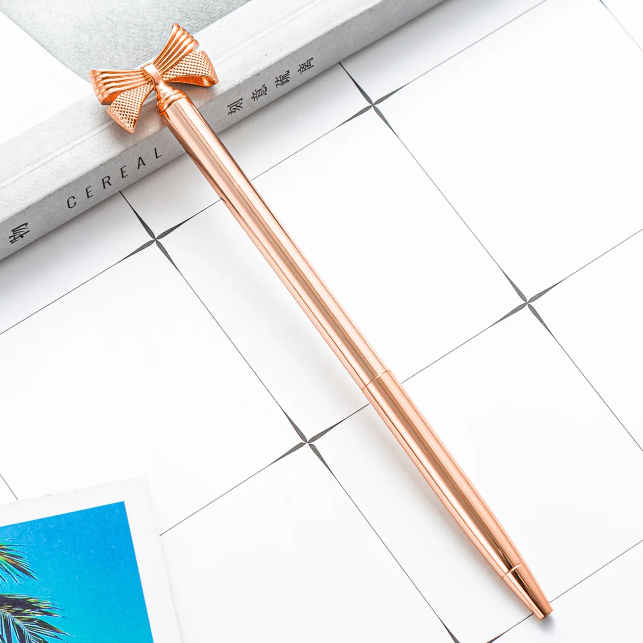 

Металлические шариковые ручки с бантом для письма, высококачественные корейские канцелярские принадлежности, школьные и офисные аксессуары, масштабируемая шариковая ручка