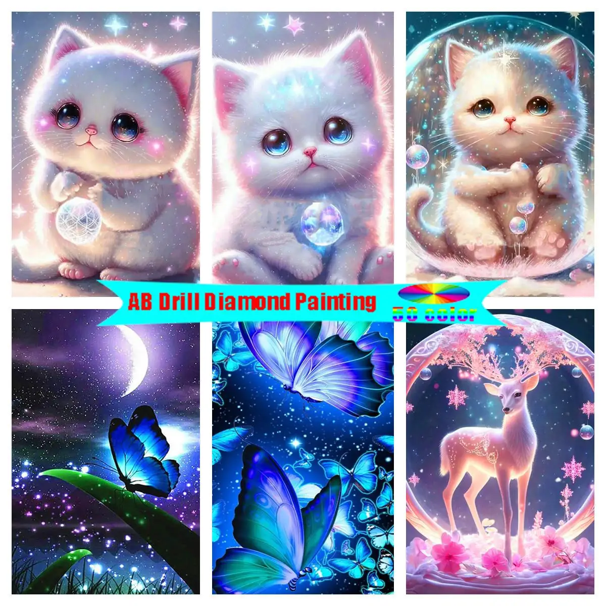 

5D Diy Animation Set Diamond Painting Full Round Hole Cartoon Cat Home Decoration Diamond Mosaic Embroidery Crafts