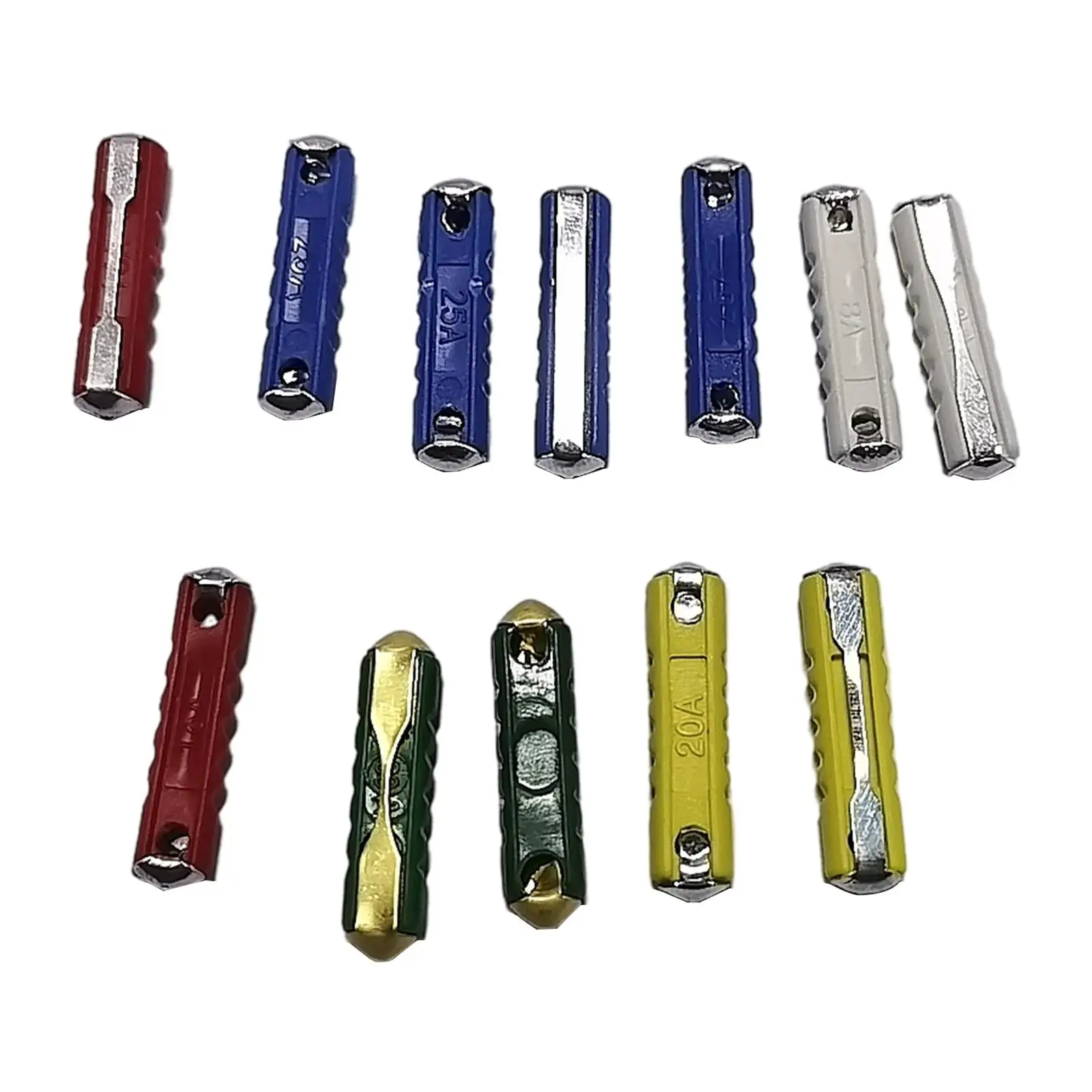 

12 Pieces Mini European GBC Fuses Auto Horizontal Type Fuse for Cars Motorcycles Home Industrial Applications