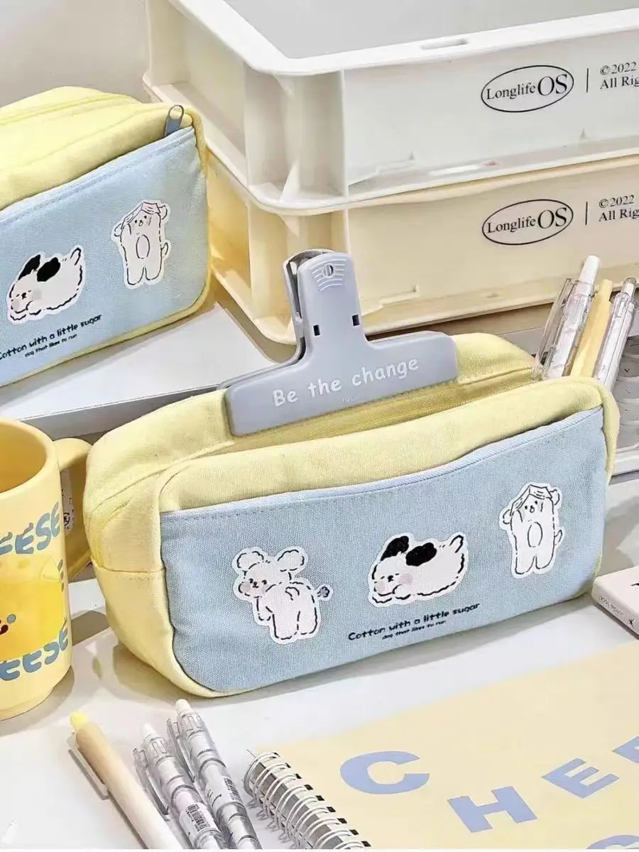 Милый мультяшный карандаш в виде чаек Большой Вместительный милый плюшевый