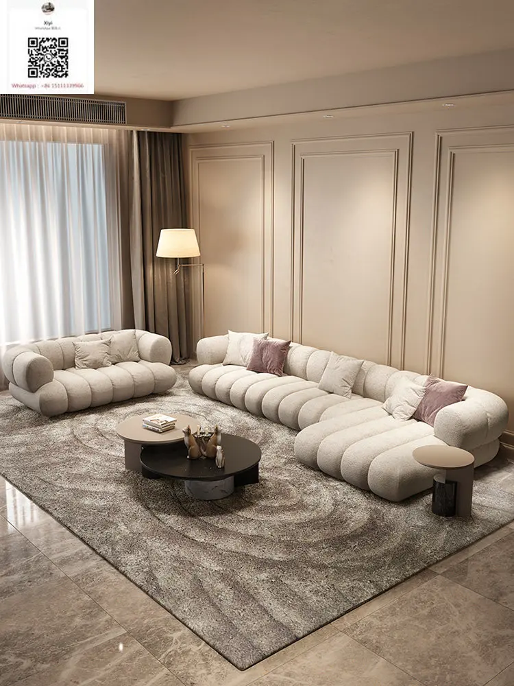 

Sofa Sets French Cream Wind Technology Fabric Sofa Ins Small Apartment Online Celebrity Nordic Luxury Modern Simple Living Room