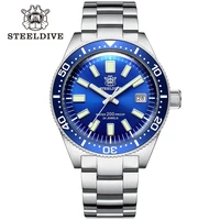 sd1962 steeldive brand blue ceramic bezel nh35 automatic movement mechanical mens dive watch
