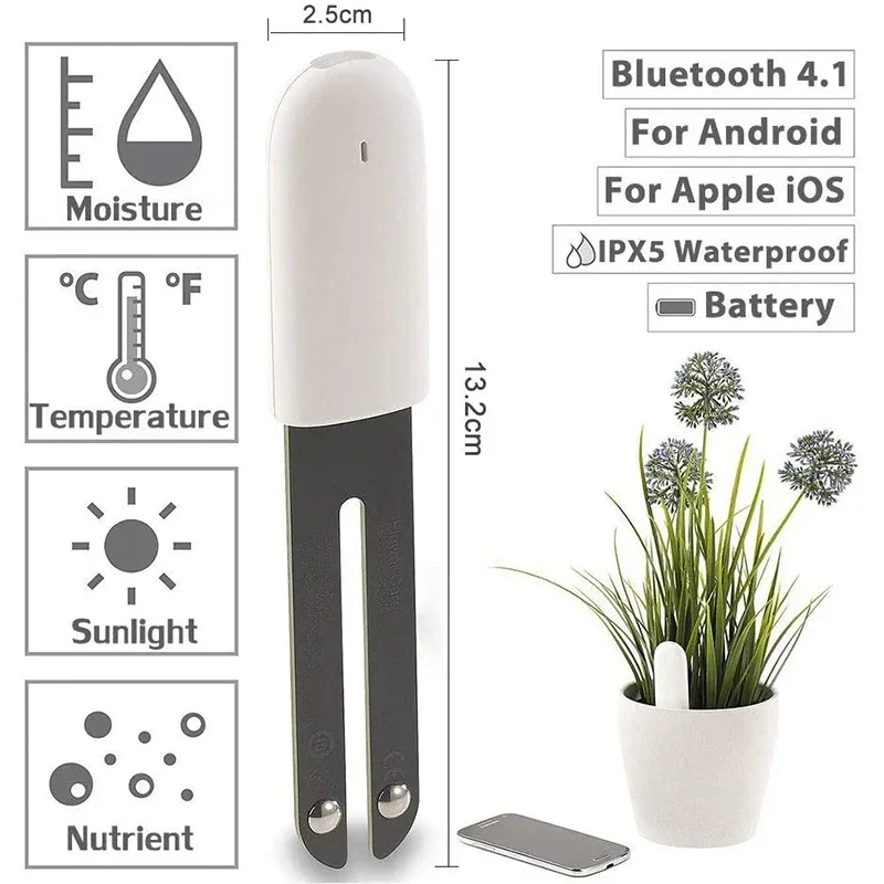HHCC монитор цветов уход за садом растение газон почва вода родность умный тестер