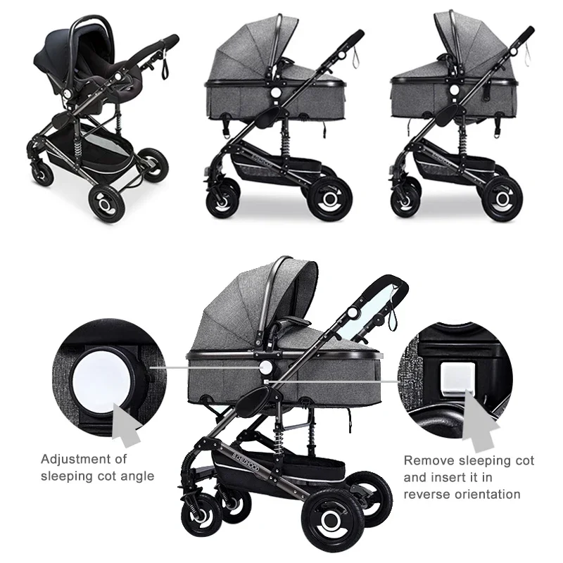 Горячая продажа коляски для новорожденных детская коляска Coches Para Bebes. Роскошные
