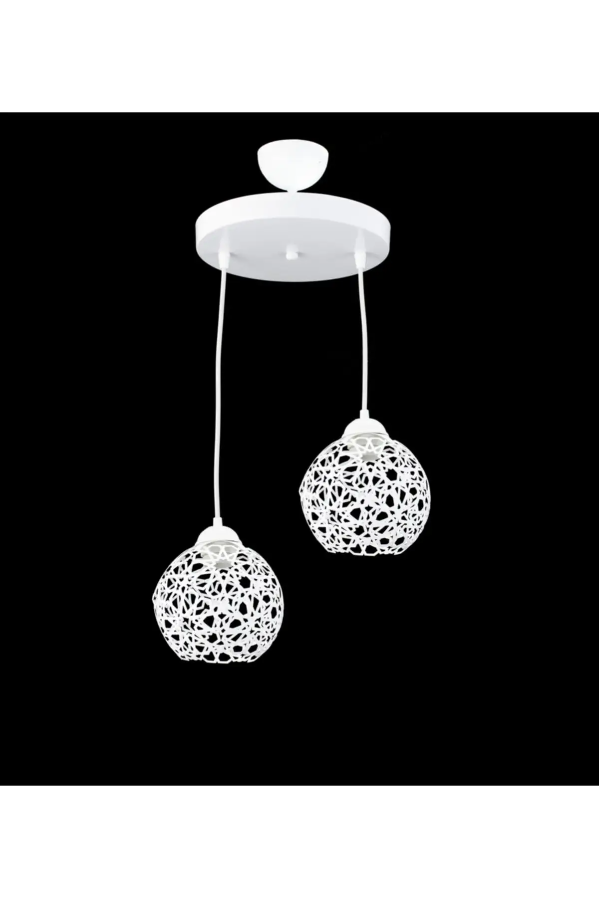 

Selcuklu Ball Motif Star Wrought Iron Model Retro Rustic Sarkit Chandelier