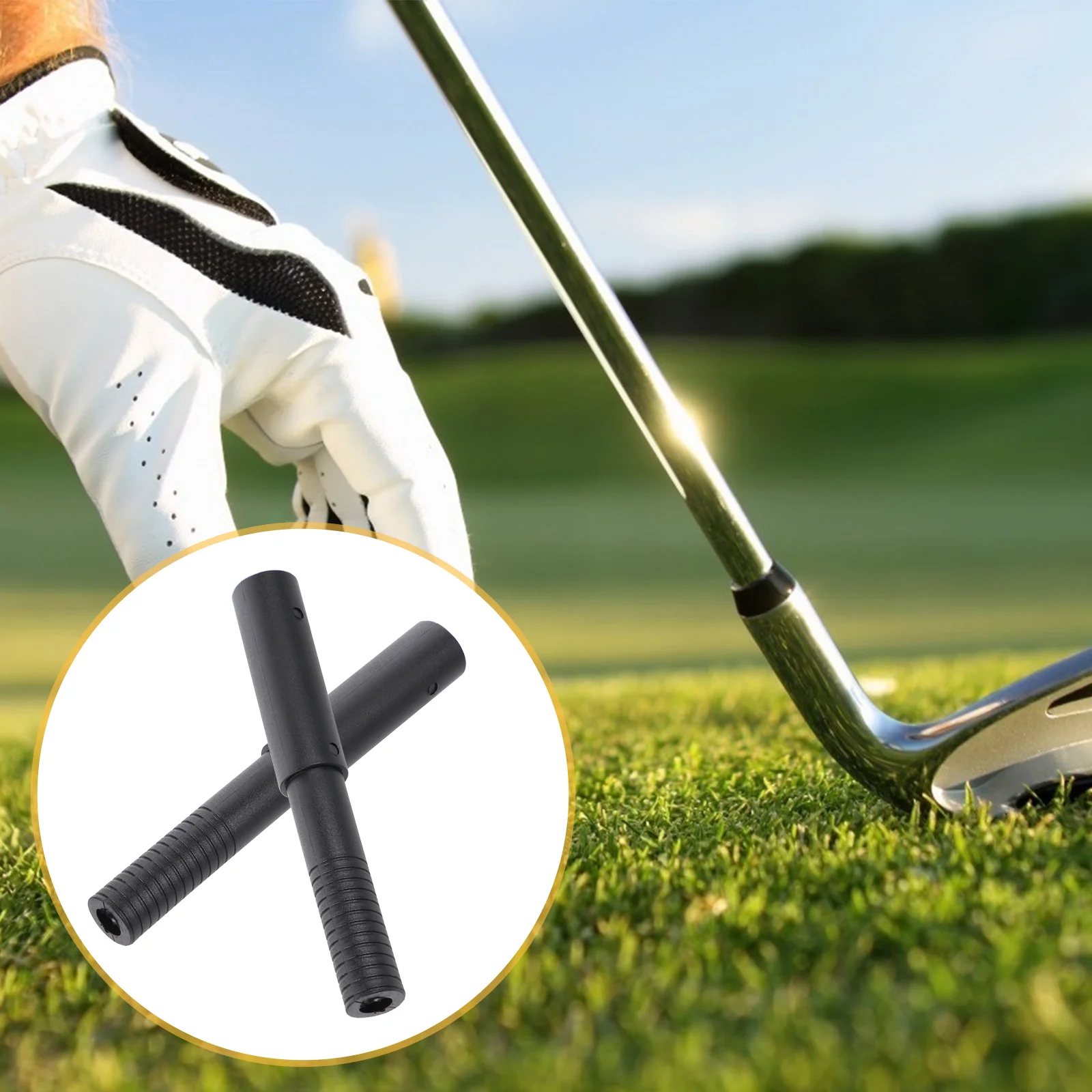 

2 Pcs Golf Shaft Extender Extension Rod Putter Parts Graphite Stick Golfs Club Grips Accessories Pp