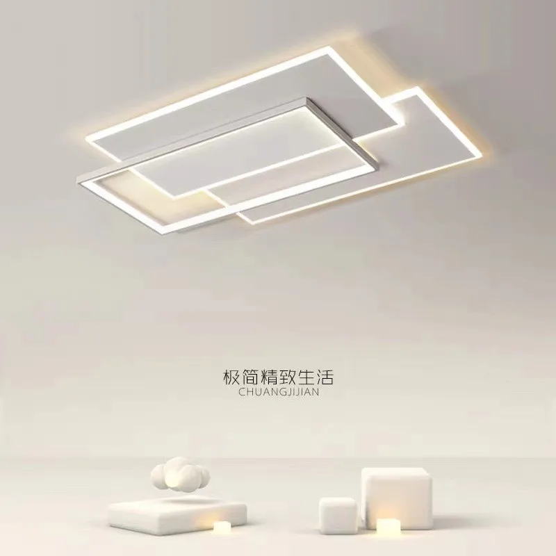 

New eye protection LED living room bedroom ceiling light main light simple modern rectangular lamps throughout the house