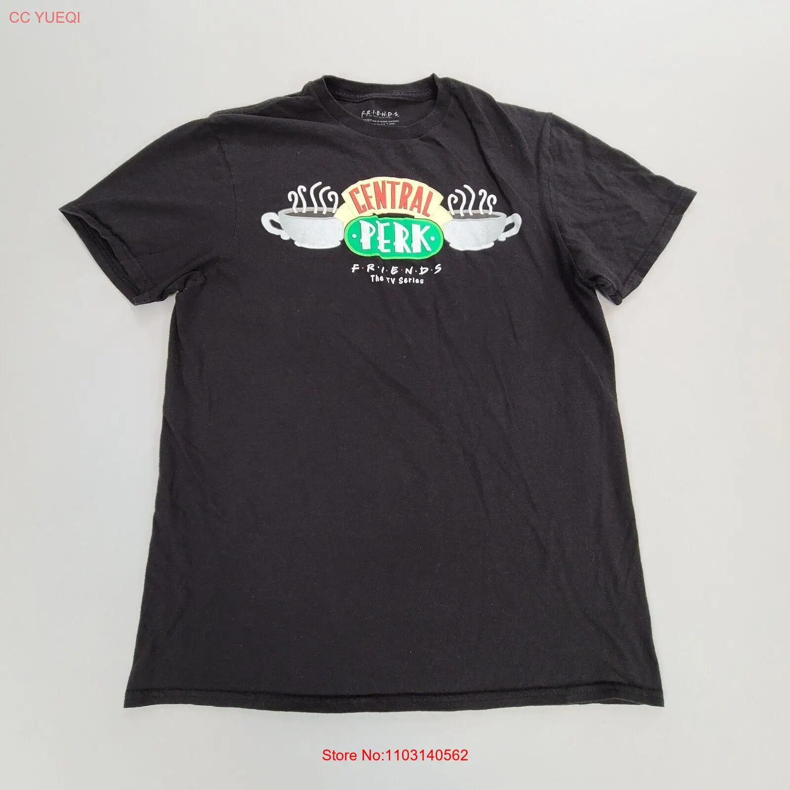 Рубашка Friends женская средняя черная повседневная с логотипом Central Perk для кафе