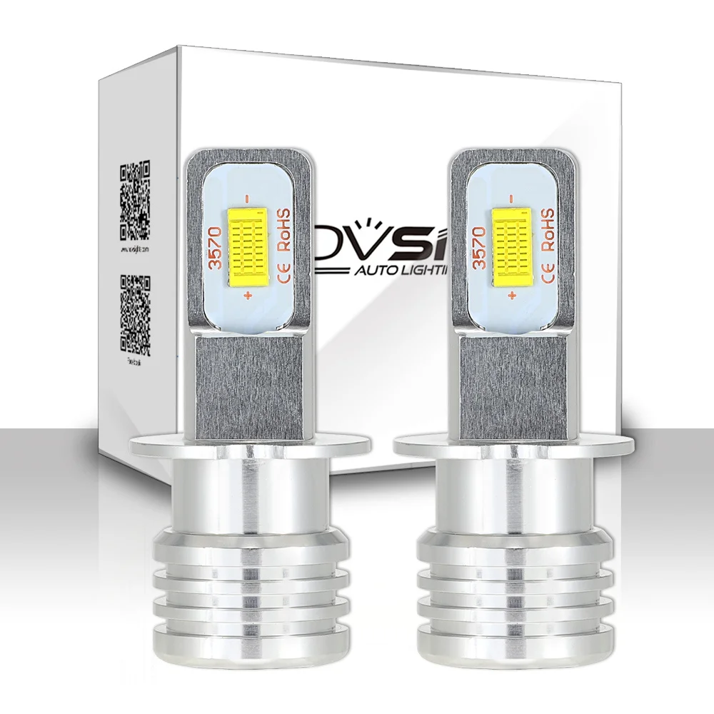 

2PCS H3 1800LM Car LED Fog Lights Play and Plug White Auto Driving Fog Lamps Bulbs 12V 24V 6500K Auto Car LED Lamps