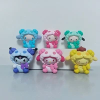 new sanrio anime figure hello kitty kuromi my melody cinnamoroll cos panda series kawaii figurine decor children toys gift