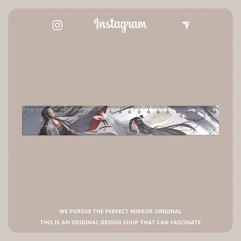 

Mo Dao Zu Shi Ruler Lan Wangji Wei Wuxian Straight Ruler Grand Master of Demonic Cultivation Drafting Supplies Kawaii Stationery