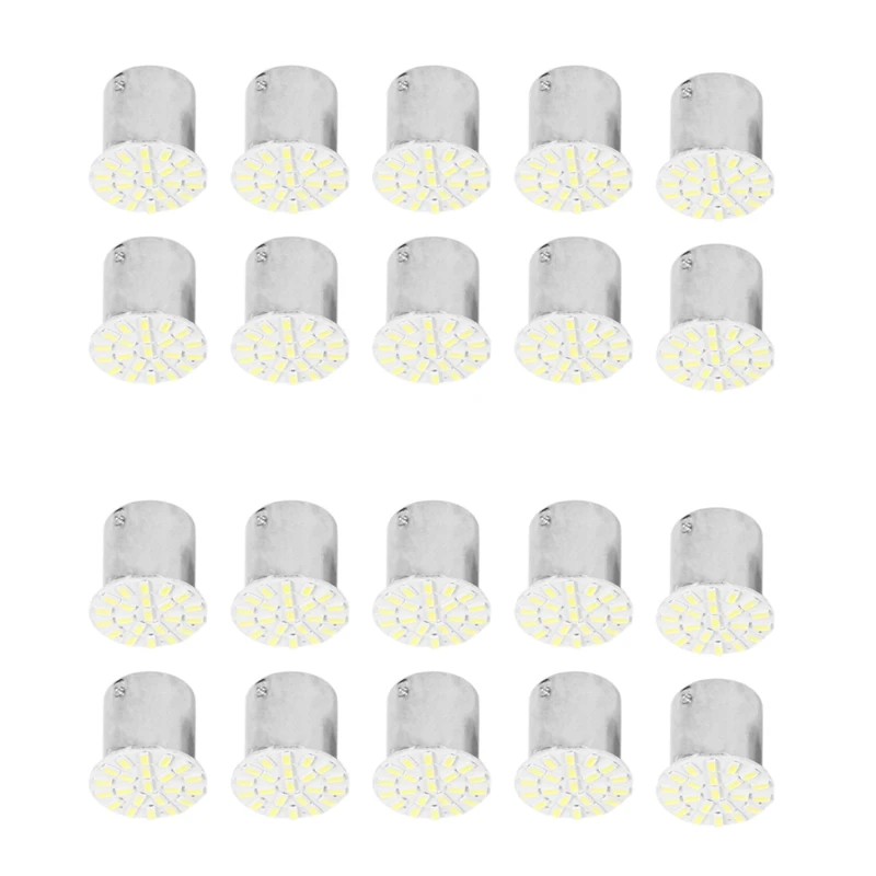 

20 X T20 BA15S 382 P21W 1156 22 SMD светодиодный 1,4 W автомобильная лампа указателя поворота заднего хода 12 В, белая