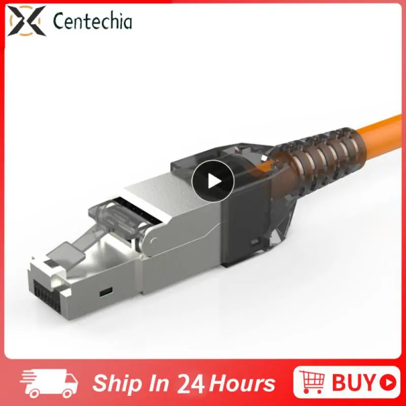 

Blue Cat6/7 Pressure-free Crystal Head Wide Range Of Applications 10 Gigabit Transmission Black Orange Shielded Crys Reusable