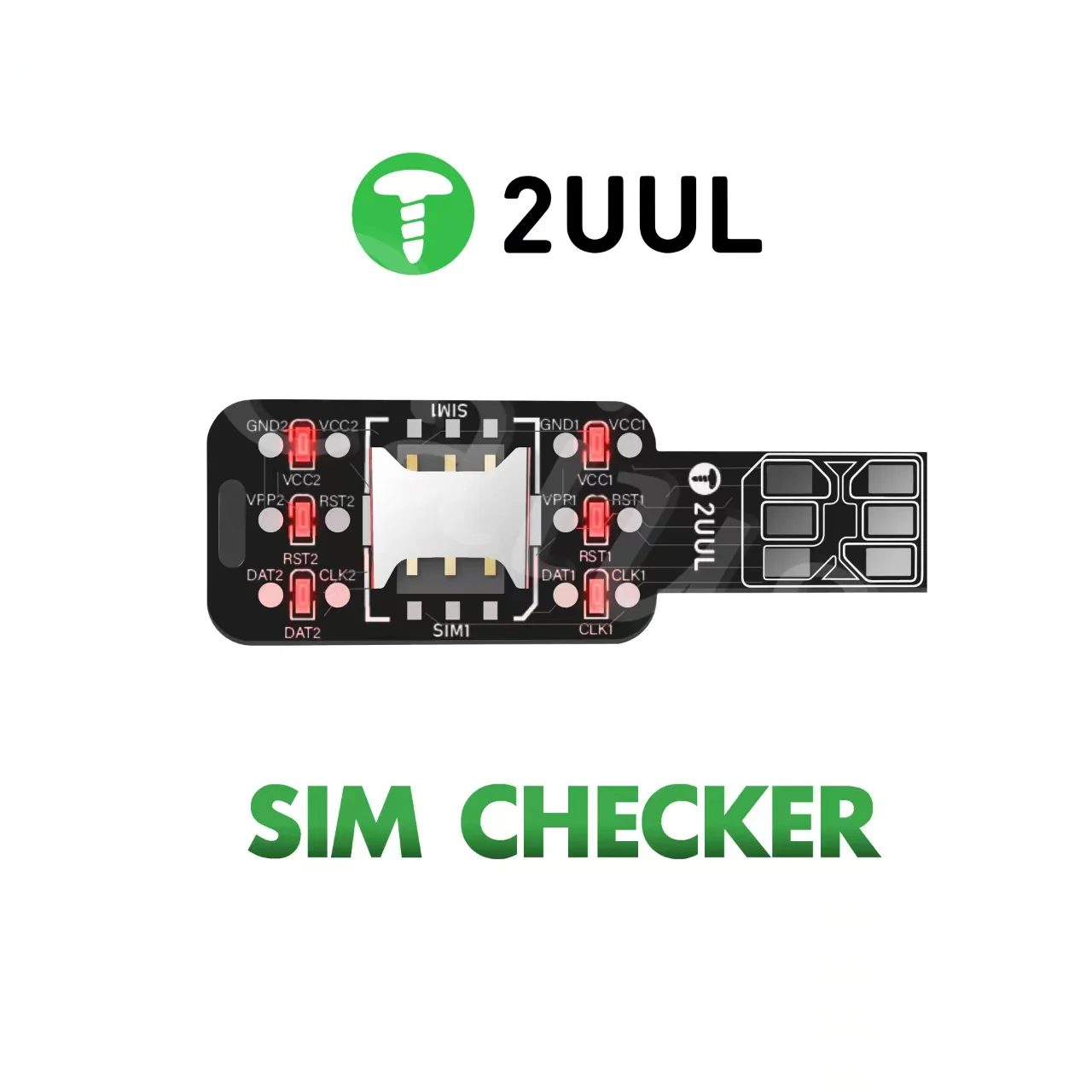 Фото 2UUL SIM Checker SM01: Тестер двух SIM-карт, быстрое определение неисправностей модуля, быстрое обнаружение сигнала для инструментов ремонта телефонов №1