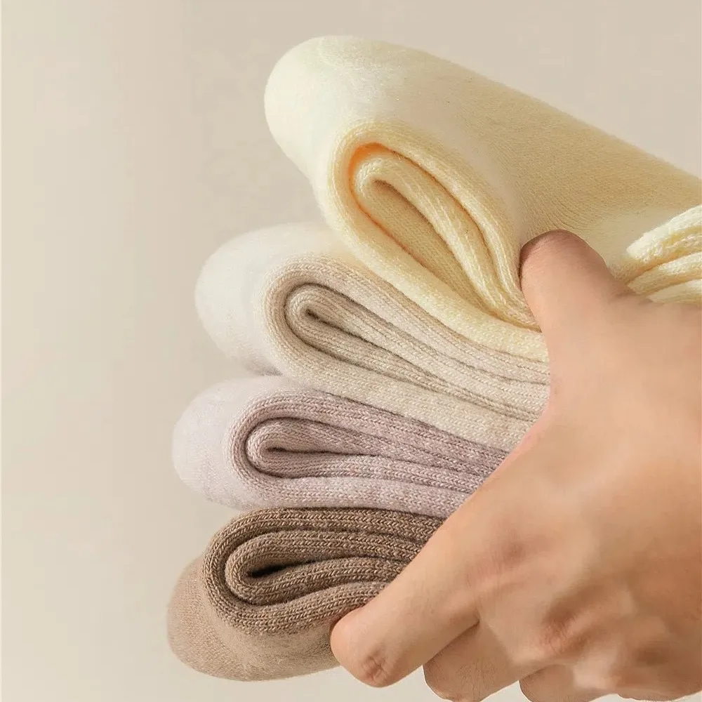 1 пара мягких плюшевых волосатых женских носков сохраняющие тепло толстые носки