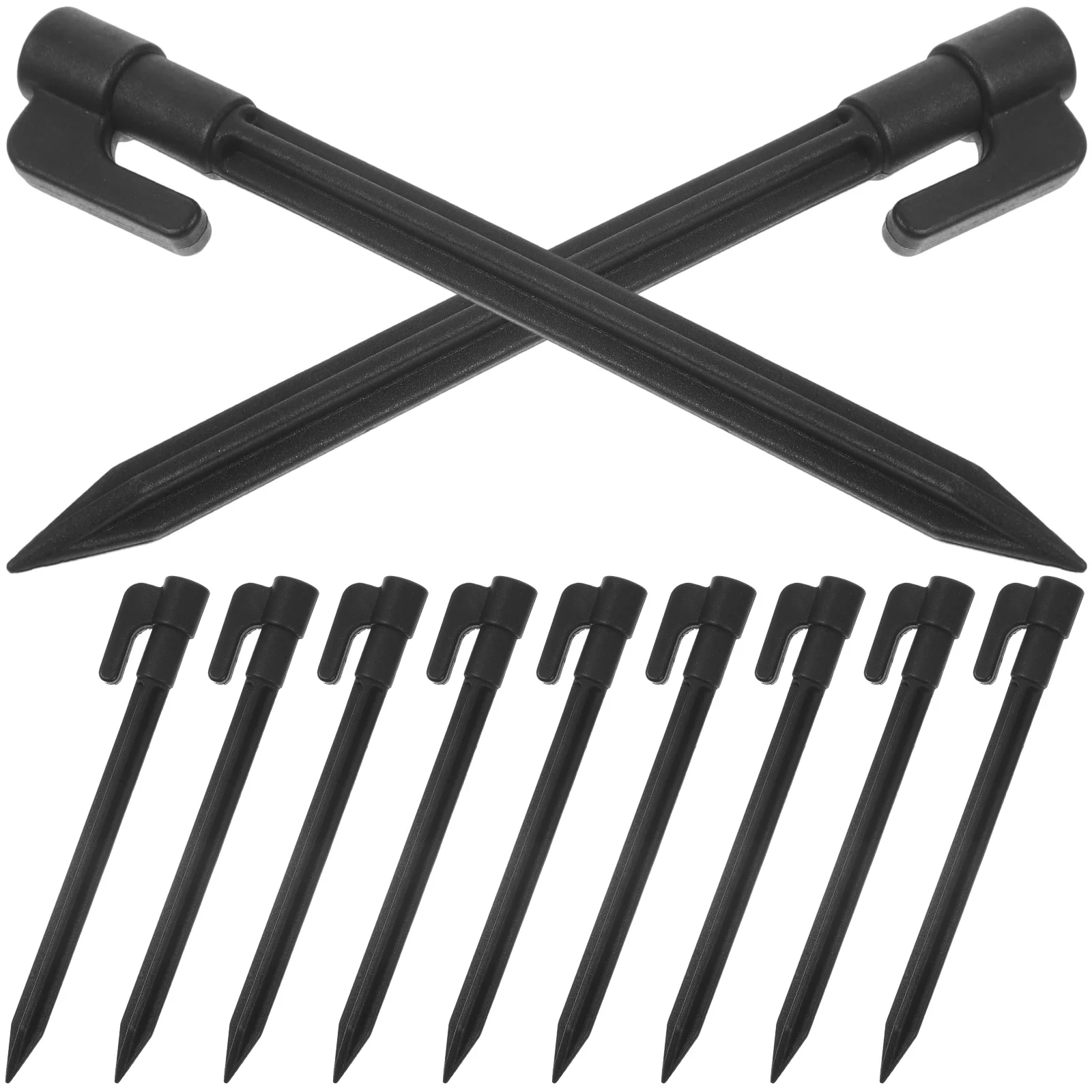 

30 Pcs Garden Pile Heavy Duty Stakes Lawn Stakes Decoration Windproof Ground Nail Fiberglass Rod Tent Spikes Tent Pegs