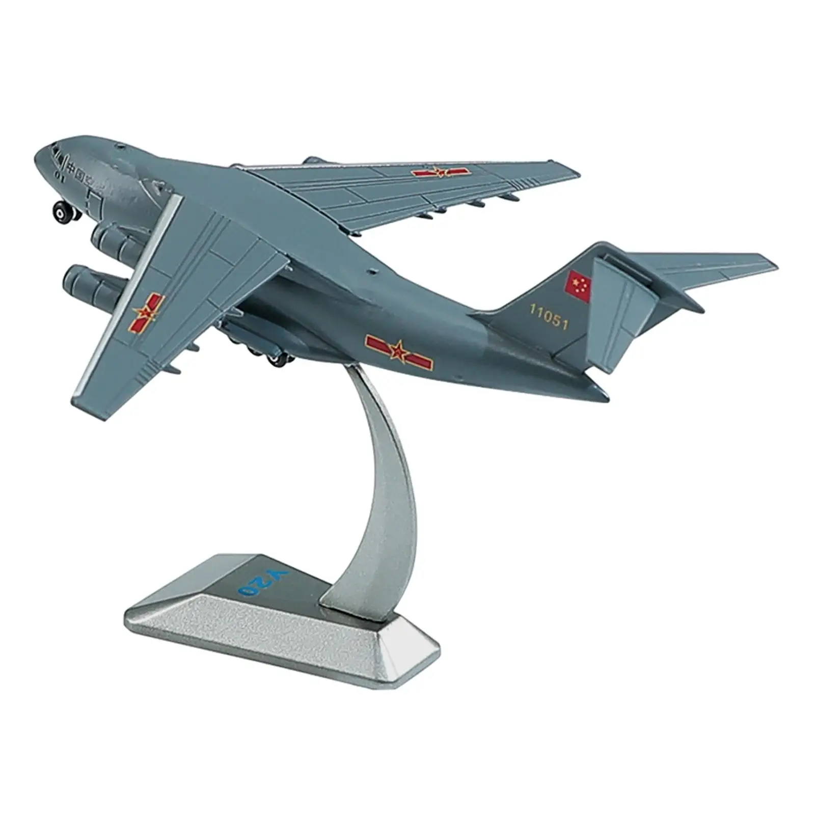

1:260 Y 20 Transport Fighter Model Birthday Gift Collection Ornament with Display Stand for Shelf Office Cabinet Bedroom Home
