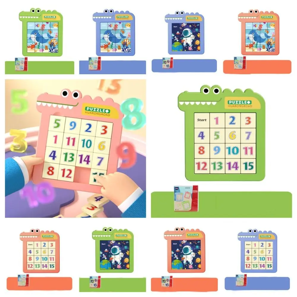 

Number Slide Puzzle Brain Game Funny Astronaut Animal ABS Smooth Movement Logic Training
