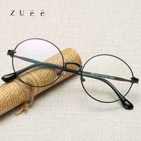 new fashion round glasses for women men vintage classic metal flat mirror optical spectacles frame unisex vision eyeglasses