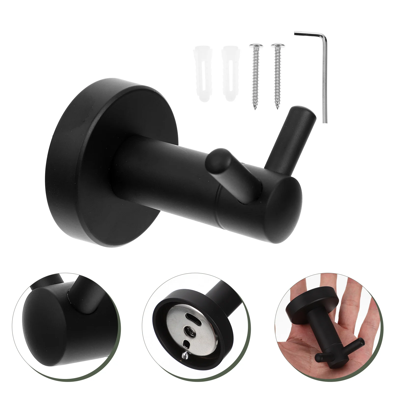 

1 Set Stainless Steel Wall Hook Hanger Double-headed Clothes Hook Storage Hanger