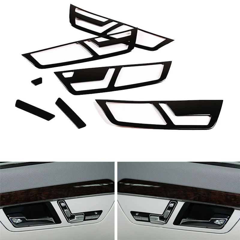 

ABS Glossy Black Car-styling Door Handle Bowl Decoration Cover Trim For Mercedes Benz S class W221 2008 2009 2010 2011 2012