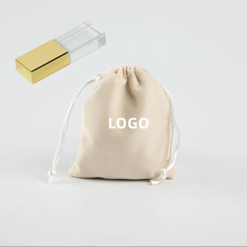 

Personalized LOGO Wedding Gold Crystal usb 2.0 Memory Flash Pendrive 2gb Pouch gift packing