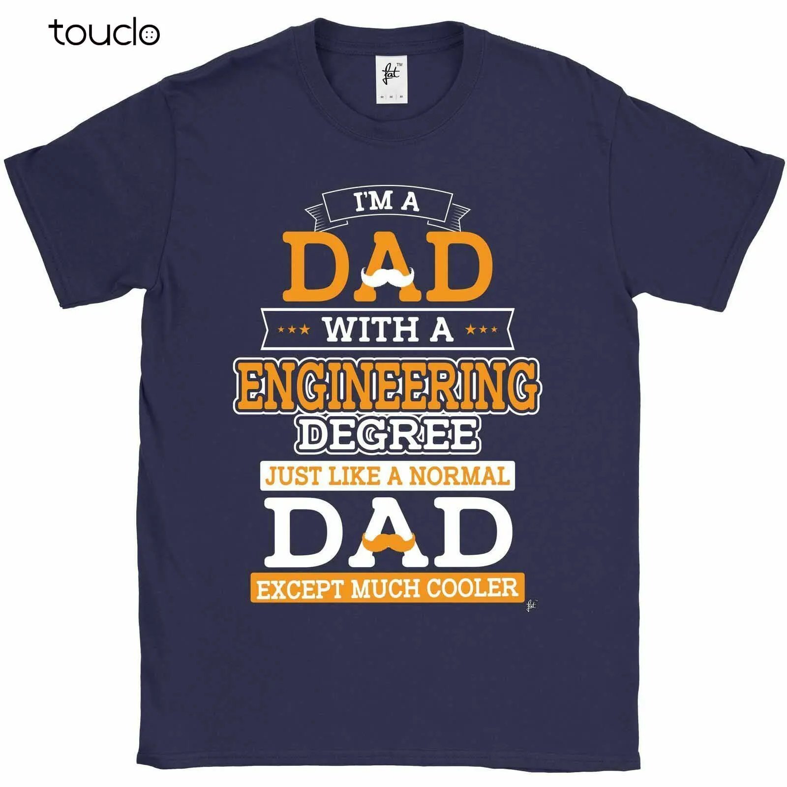 

I'M A Dad With Engineering Degree Cooler Than Normal Fathers Day Mens T-Shirt Custom Aldult Teen Unisex Digital Printing Classic