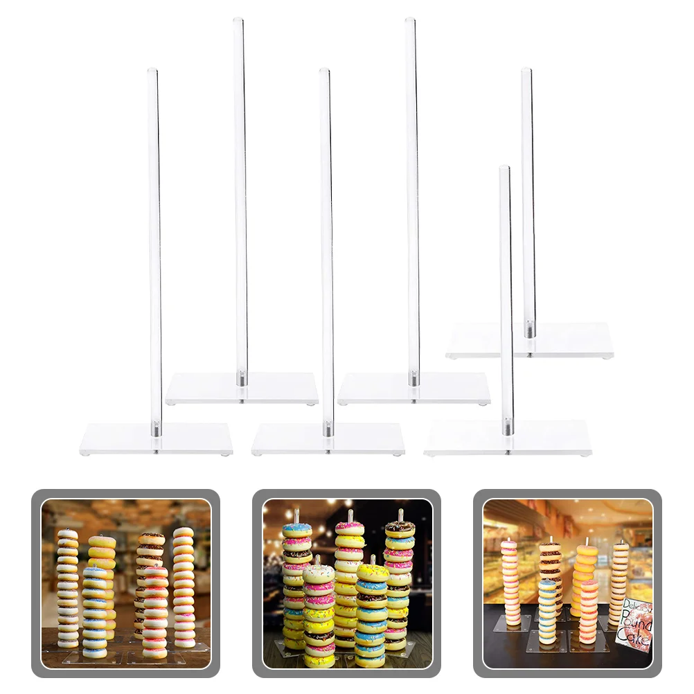 

Donut Display Stand Holder Stands Bagels Dessert Doughnut Rack Tower Party Acrylic Cupcake Baby Pretzel Candy Showers Buffet